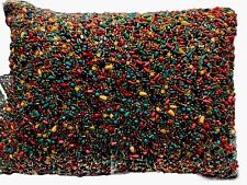 Beaded Pillow Abstract Multicolor Toss Pillow Polyester/ Cotton 10”-15”, Zip Cls