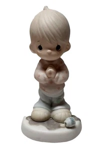 Vintage Precious Moments Praying Boy Figurine Retired 86 Help Lord Religious - Picture 1 of 4