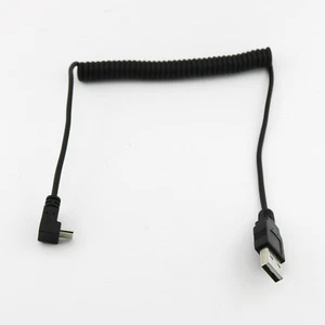 1pc USB 2.0 A Male to Micro USB 5Pin Male Spiral Coiled Connector Cable Cord 5FT - Picture 1 of 16