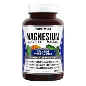FarmHaven Magnesium Complex with Vitamin D3 120 Capsules Maximum Absorption - Picture 1 of 6
