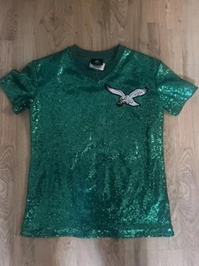 NFL Philadelphia Eagles sparkle Jalen Hurts #1 shirt girls large size 14 - Picture 1 of 4