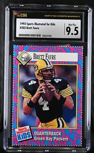 Brett Favre Packers 1993 Sports Illustrated for Kids CSG grade graded 9.5 MINT+ - Picture 1 of 2