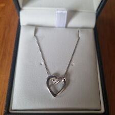 Ernest Jones Diamond Heart Pendant And Necklace