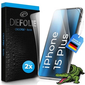 Crocfol DIEFOLIE für Apple Iphone 15 Plus - 2 St. Premium Displayschutzfolien - Picture 1 of 5
