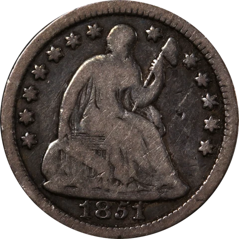 1851-P Seated Liberty Half Dime Great Deals From The Executive Coin Company Cover