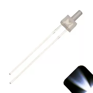 10 x 2 mm Torre Fresco Transparente Blanco Difundido LED Faro Super Brillante LEDs Buildi - Imagen 1 de 3