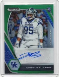 2021 Panini Prizm Draft Picks Collegiate Autographs Quinton Bohanna Rookie Auto - Picture 1 of 2