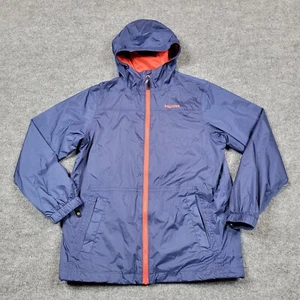 Marmot Jacket Boys XL Blue Rain Coat Hoodie Lightweight Packable Windbreaker Kid - Picture 1 of 13