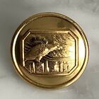 Large brass Eagle themed button by Overhoff & Cie