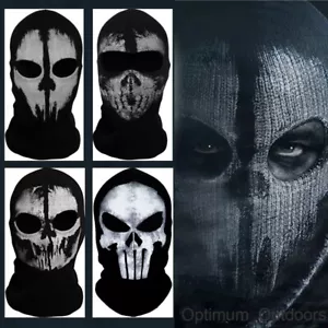 Ghost Call of Duty gestrickte Sturmhaube Gesichtsmaske Schädel Cosplay Airsoft Kapuze Hut UK