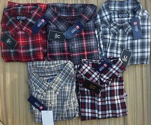 CHAPS MEN'S LIGHT WEIGHT SOFT COTTON FLANNEL SHIRT QUALITY DETAIL LIST $55 - Picture 1 of 9
