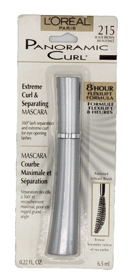 NEW L'Oréal Panoramic Curl 8 HR Flexilift Mascara- 215 Black Brown - Image 1 of 1