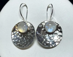 Rainbow Moonstone 925 Sterling Silver Earrings Jewelry JY1363 - Picture 1 of 1