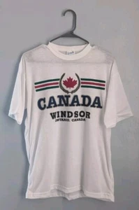 Vintage 80s Canada Shirt Medium Thin Deadstock New - Picture 1 of 6