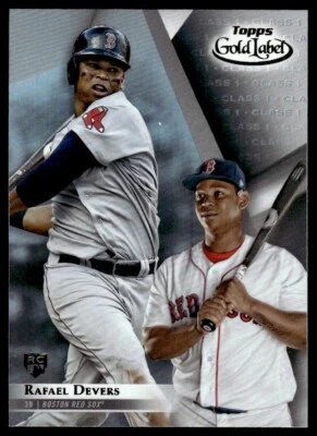 2018 Topps Gold Label Class 1 Rafael Devers RC - Rookie Boston Red Sox #1 - Image 1 of 2