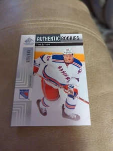 2011-12 SP Game Used Edition #112 TIM ERIXON RC /699 New York Rangers - Picture 1 of 2