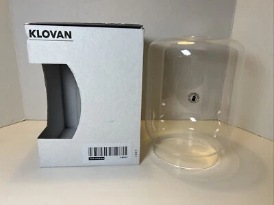 IKEA Klovan 18347 Clear Glass Pendant 8” Lamp Shade Globe New In Box 203.940.96 - Image 1 of 4
