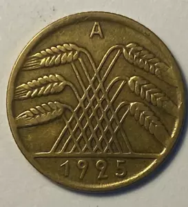 Germany 10 Reichspfennig 1925-A near UNC MS +++ - Picture 1 of 4