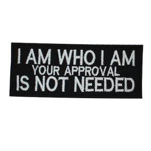 I AM WHO I AM Letters Iron/Sew on Embroidered Patch For Clothes - Picture 1 of 2
