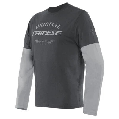 DAINESE PADDOCK T-SHIRT LS CHARCOAL-GRAY/GLACIER-GRAY S - Image 1 of 2