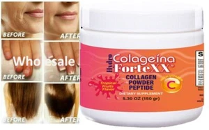 NATURAL HYDROLYZED COLLAGEN VITAMIN C BONES JOINTS SKIN NAILS HAIR ORGANIC - Picture 1 of 12