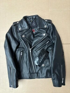 Chaqueta De Cuero Para Niños Marlon Biker De Motocicleta Con Armadura CE Genuina - Imagen 1 de 2