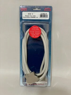 SCSI II Straight Thru Cable Double Shielded HPDB50 (MicroD50) M/M Male/Male 6 ft - Image 1 of 3