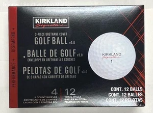 Pack of 12 Kirkland Signature White Performance v3.0 Golf Balls - New/Open Box - Picture 1 of 6