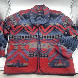 Karen Kane Southwest donna M misto lana cardigan giacca coperta azteca made in USA - Foto 1 di 9