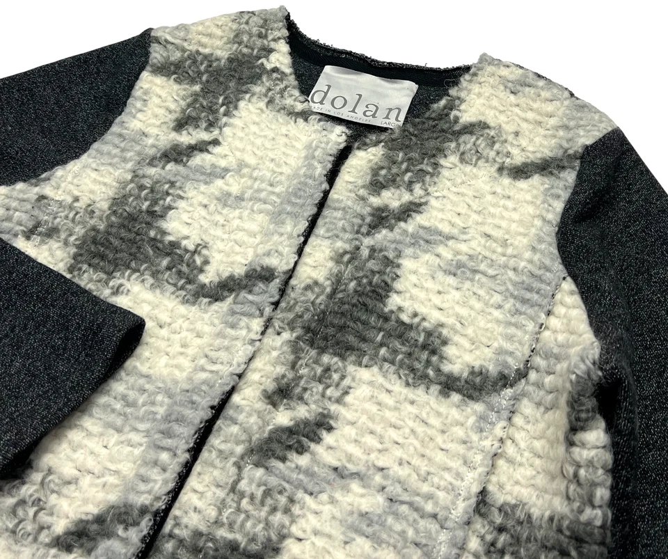 Suéter Dolan Anthropologie para Mujer (L) Mezcla de Lana Mohair Cremallera Completa Tweed Hecho en EE. UU. Foto 1 de 4