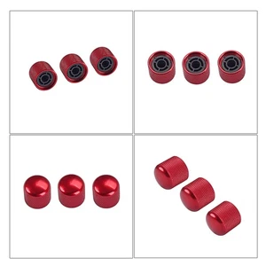 Perillas amplificador control pedal efecto metal 3 piezas para bajo guitarra eléctrica (rojo) - Imagen 1 de 12