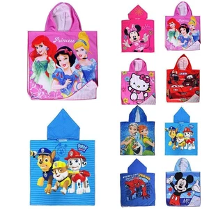 Princess Microfibre Swimming Hooded Towel Poncho Bath Beach for Kids Toddlers▪ㅖ - Picture 1 of 21