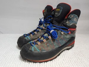 Asolo Elbrus GTX Mountaineering Boots Mens US 13 Italy Blue Suede GoreTex - Picture 1 of 11