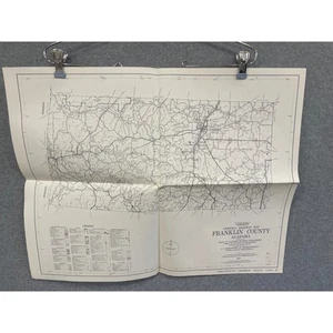 Vintage 1977 Franklin County Alabama Highway Map 22" x 18" Russellville Red Bay - Picture 1 of 4