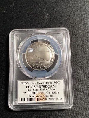 2020-S Basketball HOF Commemorative PCGS PR70DCAM NMBHOF Private Collect Wilkens - Image 1 of 2