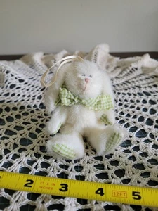 Boyds Bears 4" Mini Bunny Rabbit Plush Ornament Lana Hoppennibble Green Bow - Picture 1 of 5