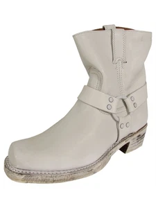 $348 Frye Mujer Arnés 8R Pull On Botas de Cuero, Blanco, EE. UU. 5.5 - Imagen 1 de 7