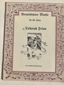 Renaissance Music for the Harp Classical Sheet Music 20 Popular Dances Airs Book - Picture 1 of 2