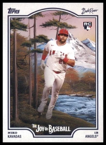 2025 Topps x Bob Ross: The Joy of Baseball NIKO KAVADAS Rookie RC #97 Angels - Picture 1 of 2
