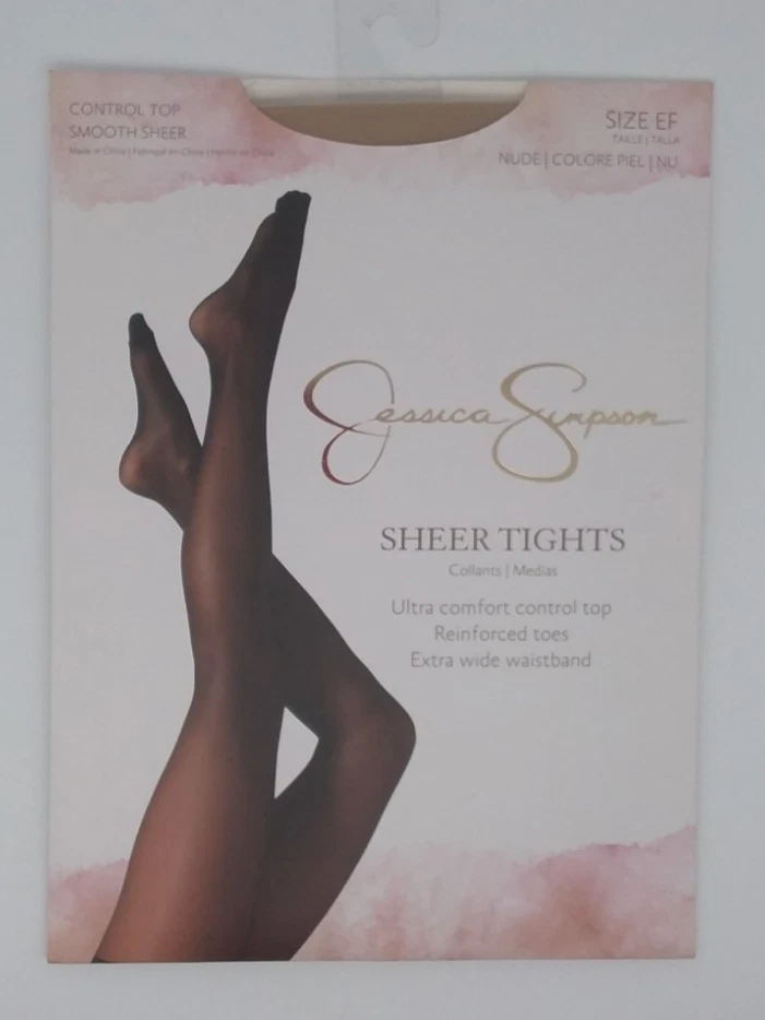 Medias transparentes lisas Jessica Simpson Control Top nude talla EF Foto 1 de 3