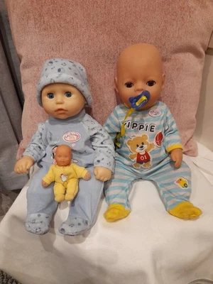 Zapf Creations Baby Doll Bundle, Baby Born Boy 15", Baby Annabell 15"& Tiny Doll - Image 1 of 4