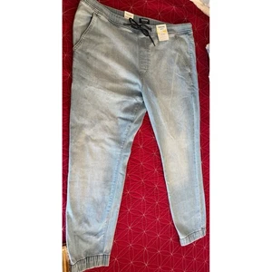 Pantalones de mezclilla para correr Denizen de Levi's para hombre lavados ligeros talla XL cintura elástica cordón - Imagen 1 de 10