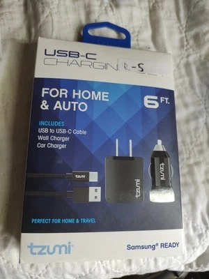 Paquete de carga para el hogar automático Tzumi USB-C - LISTO PARA SAMSUNG Foto 1 de 2