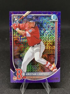 Kristian Campbell 2025 Bowman cromo/250 púrpura mojo refractor RC #58 Red Sox - Imagen 1 de 2
