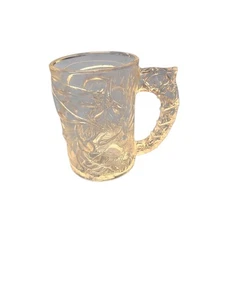 Vintage 1995 McDonald’s Batman Forever Embossed Glass Mug Clear Promotional Cup - Picture 1 of 5