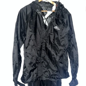 GRUNDENS Regenjacke/Overall Herren Gr. M schwarz Handelsqualität Shell Logo - Bild 1 von 8