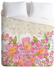 DENY DESIGNS Cori Dantini And Then Spring Multi DUVET COVER  Full Queen Nwop