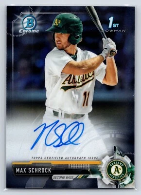 2017 Bowman Chrome #CPA-MSC Max Schrock Prospect Auto - 1st Bowman Autograph - Image 1 of 2