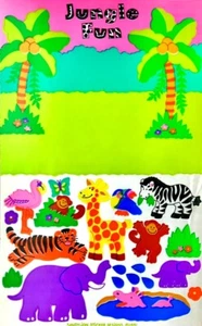 **RARE** Maxi JUNGLE FUN Kromekote Sandylion Stickers VINTAGE - Picture 1 of 1