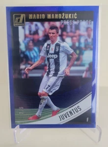 2018-19 DONRUSS MARIO MANDZUKIC BLUE PRESS PROOF #10 Ser #3/5 JUVENTUS - Picture 1 of 2
